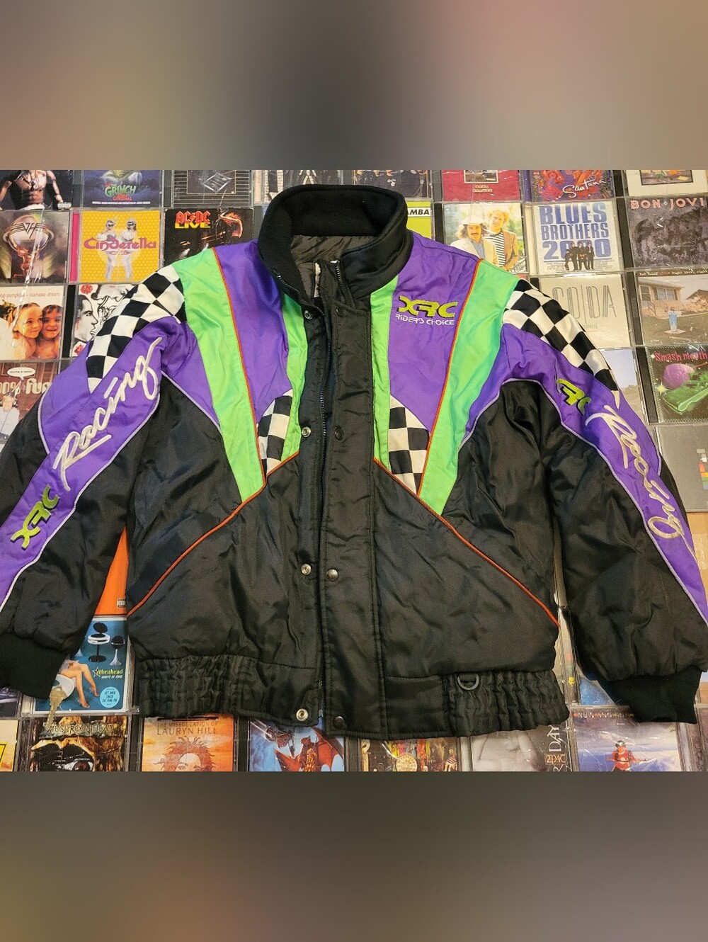 XRC Rider's Choice Medium Black, Purple & Green Racing Jacket